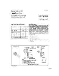 Datasheet 16CYQ100C manufacturer IRF