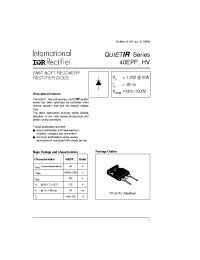 Datasheet 40EPF06 manufacturer IRF