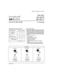 Datasheet 40L15CT manufacturer IRF