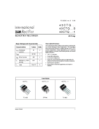Datasheet 43CTQ100S manufacturer IRF
