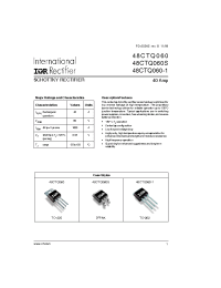 Datasheet 48CTQ060STRL manufacturer IRF