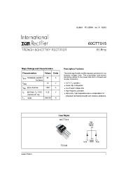 Datasheet 60CTT015 manufacturer IRF