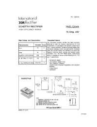 Datasheet 75SLQ045 manufacturer IRF