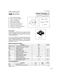 Datasheet FA57SA50LC manufacturer IRF