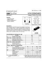 Datasheet HFA120MD40D manufacturer IRF