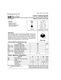 Datasheet HFA135NH40R manufacturer IRF
