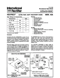 Datasheet HFA45HI60C manufacturer IRF