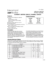 Datasheet IR2125Z manufacturer IRF