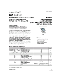 Datasheet IRF150 manufacturer IRF