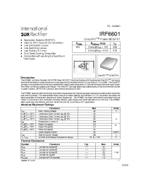 Datasheet IRF6601 manufacturer IRF