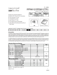 Datasheet IRF6612 manufacturer IRF