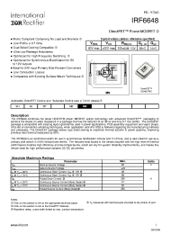 Datasheet IRF6648 manufacturer IRF