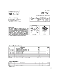 Datasheet IRF7241TR manufacturer IRF