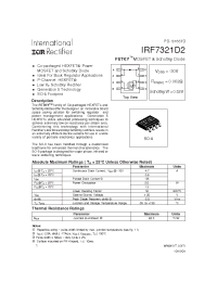Datasheet IRF7321D2 manufacturer IRF