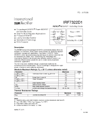 Datasheet IRF7322D1 manufacturer IRF