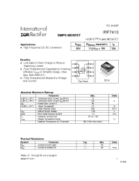 Datasheet IRF7413 manufacturer IRF