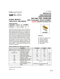 Datasheet IRFG6110 manufacturer IRF