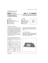 Datasheet IRKT71-14AS90 manufacturer IRF
