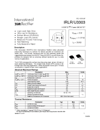 Datasheet IRLU3303 manufacturer IRF