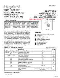 Datasheet JANSF2N7261 manufacturer IRF