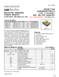Datasheet JANSR2N7261U manufacturer IRF