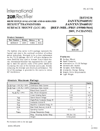 Datasheet JANTX2N6851U manufacturer IRF