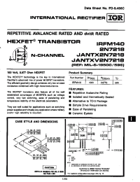 Datasheet JANTXV2N7218 manufacturer IRF