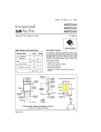 Datasheet MBRD320TR manufacturer IRF