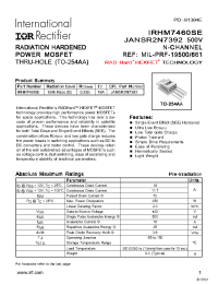 Datasheet MIL-PRF-19500 manufacturer IRF