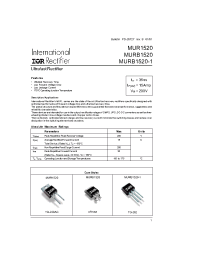 Datasheet MURB1520TRL manufacturer IRF