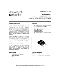 Datasheet PVY117-T manufacturer IRF