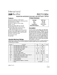 Datasheet RIC7113E4 manufacturer IRF