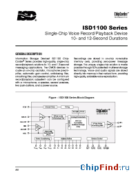 Datasheet ISD1100 manufacturer ISD