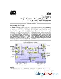 Datasheet ISD5008 manufacturer ISD