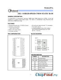 Datasheet W24L257AQ-20 manufacturer ISD