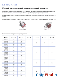 Datasheet КТ8143Б manufacturer Искра