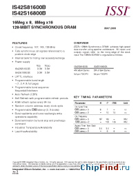 Datasheet IS42S16800B-7T manufacturer ISSI