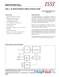 Datasheet IS61WV6416LL-20T manufacturer ISSI