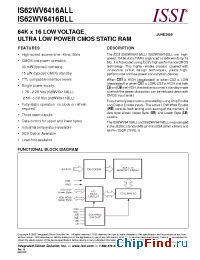 Datasheet IS62WV6416ALL/BLL manufacturer ISSI