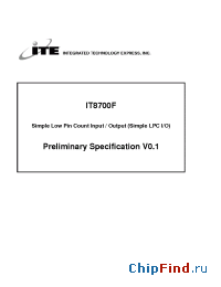 Datasheet IT8700F manufacturer ITE