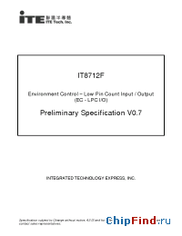 Datasheet IT8712F manufacturer ITE