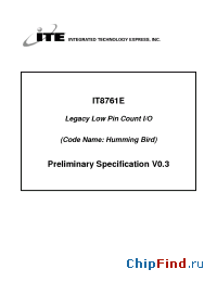 Datasheet IT8761E manufacturer ITE