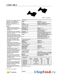 Datasheet CCM01-2065 manufacturer ITT