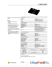 Datasheet CCM02-1N0-32 manufacturer ITT