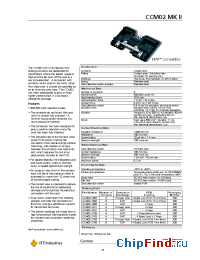 Datasheet CCM02-2511 manufacturer ITT