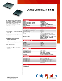 Datasheet CCM05-5783T50 manufacturer ITT