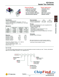 Datasheet KSI1M010 manufacturer ITT
