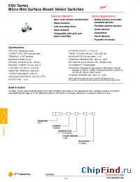Datasheet KSU213W manufacturer ITT