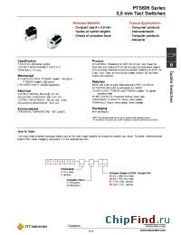 Datasheet PTS635SL43 manufacturer ITT