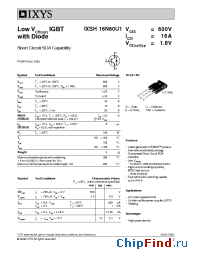 Datasheet 16N60U1 manufacturer IXYS